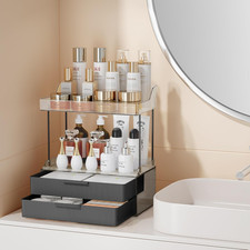 Bathroom Countertop Organizer with 2-Drawer, Large 3 Tier Makeup Organizer for V