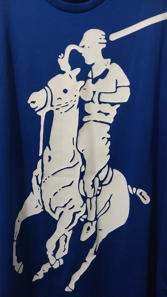 POLO Ralph Lauren Hombres BIG PONY BLANCO ThermoVent CAMISA AZUL XL Foto 2 de 4