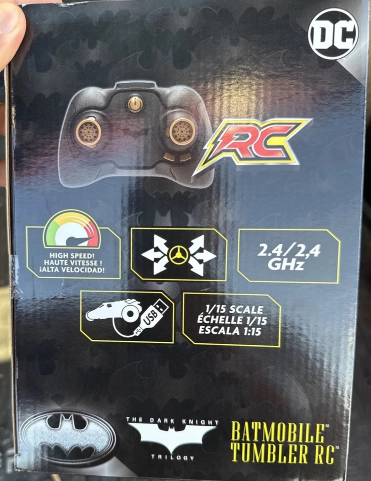 DC Batman BATMOBILE Tumbler RC Remote Control Car by Spinmaster (New, Sealed) - Image 3 of 4