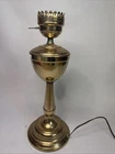Vintage Brass Hurricane Table Lamp