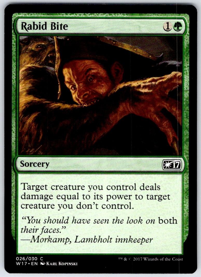 Rabid Bite 26 Common Welcome Deck 2017 MTG Mint