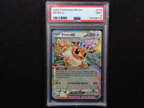 Pokemon Eevee EX 075/131 PRE EN Prismatic Evolutions Holo PSA 9