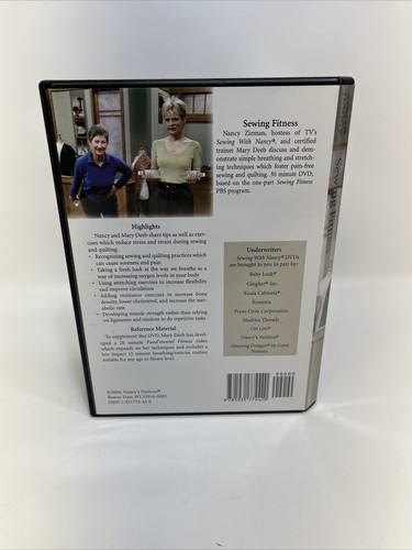Sewing With Nancy Sewing Fitness W/ Mary Deeb SWN1807D DVD 2004 **Excellent** - Picture 4 of 6
