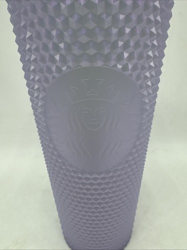 Starbucks "Studded" 24oz Tumbler Cup W/ Lid & Straw Iridescent Lavender New - Picture 2 of 15