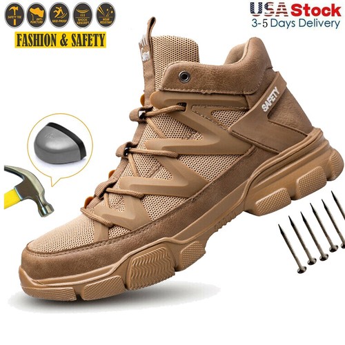 Composite Toe Work Shoes for Men Slip Resistant Puncture Proof Safety Shoes us