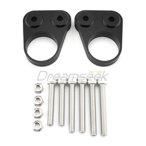 Pair Handlebar Riser Spacer Mount for Suzuki GSX1300R 08-20 Clamp Adapter Black - Picture 3 of 11