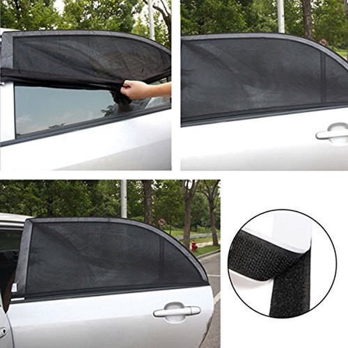 Persianas universales de malla para ventana trasera de coche con protección UV parasol para niños y niños - Imagen 2 de 21
