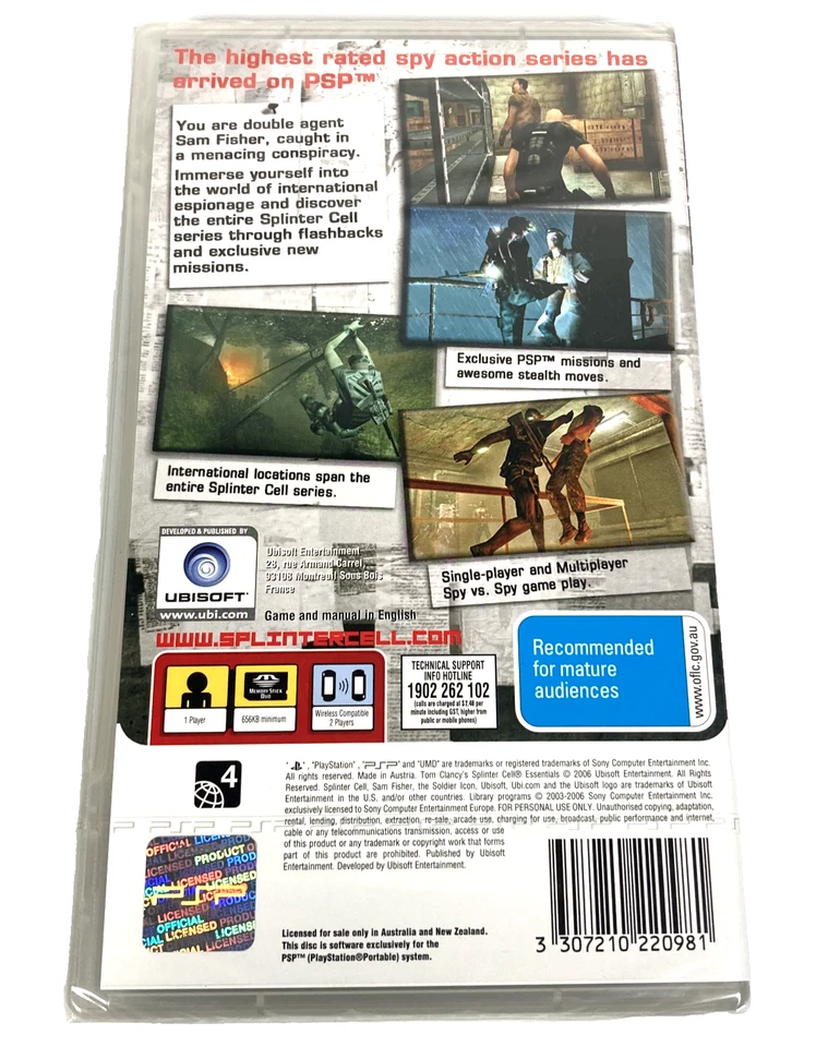 Tom Clancy's Splinter Cell Essentials Sony PSP (2006) Brand New & Factory Sealed - Image 2 of 4