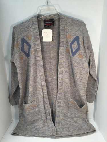 Renee Tener Outlander Cardigan Open Front 3/4 Sleeve Wool Blend M Vintage NWT