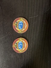 $5 caesars international handicapped  obsolete atlantic city casino chip X2