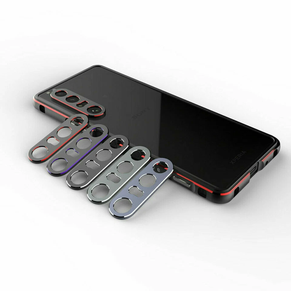 Cubierta de marco de parachoques de metal de aluminio para Sony Xperia 1 III/10 III + Protector de cámara Foto 3 de 4