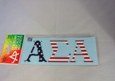 Alpha Sigma Alpha USA Car Letters- American Flag Pattern-New!