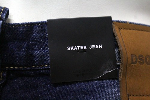 Dsquared2 Jeans Uomo Pantalone Nuovo Taglia 54 Blu Pant Pants Regular In Cotone - Zdjęcie 16 z 19