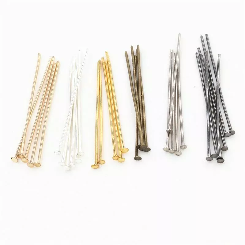 200pc 40 45 50mm Flat Head Pins Headpins Earrings DIY Pin Jewelry