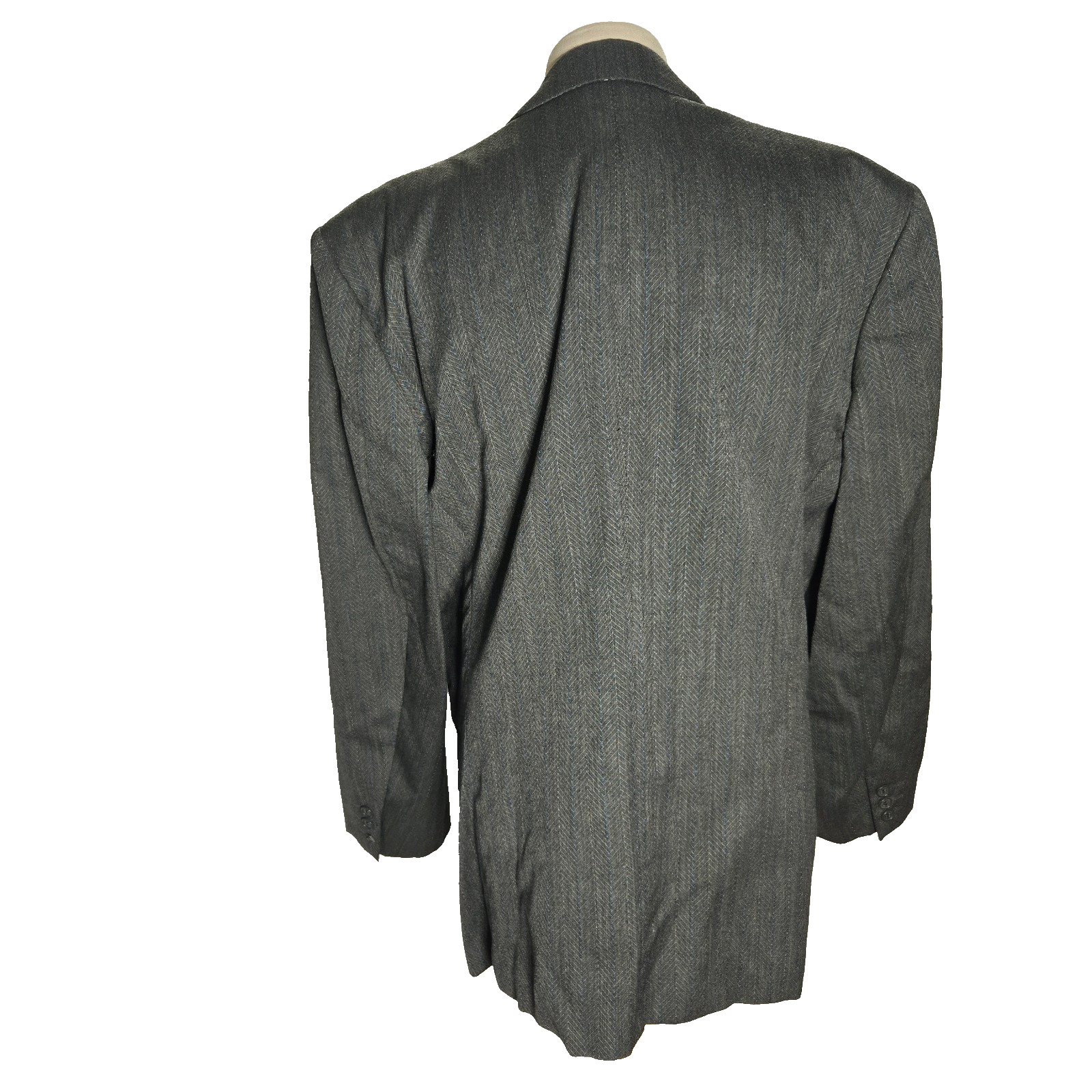 Yves Saint Laurent Tuta Lana Vintage Uomo Giacca Pantalone YSL 2 Pezzi Spina di Pesce 40