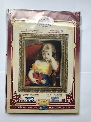 Zolotoe Runo The Girl With The Doll counted cross stitch Kit NEW 