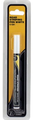 Woodland Scenics C1291 White Road Striping Pen/Marker