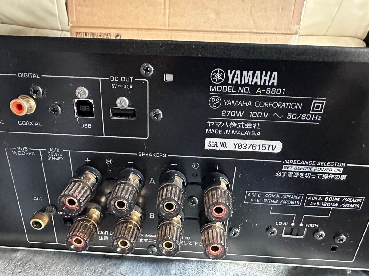YAMAHA A-S801 Integrated Amplifier Black Working | eBay YAMAHA A-S801 Integrated Amplifier Black Working | eBay