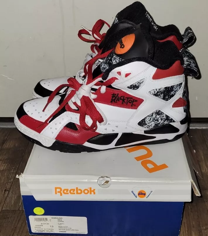 tolerancia Adoración Enriquecimiento Reebok Blacktop Battleground Pump White Red Black 13 | eBay