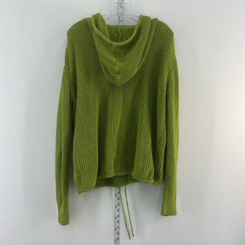 Newport News Women's Green Knit Hooded Pullover Sweater, Size M - Preowned - 第 2/4 張圖片