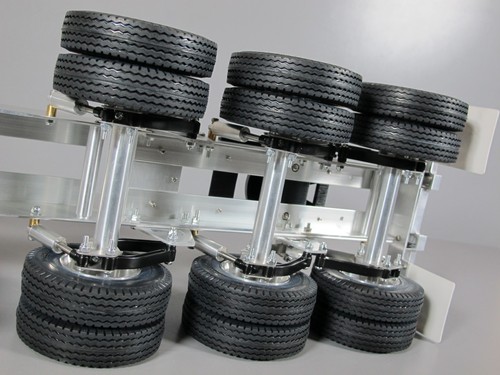 Aluminum Tamiya 1/14 R/C Semi Tractor Trailer 3 Axles Dolly 5th wheel Coupling - Picture 10 of 12