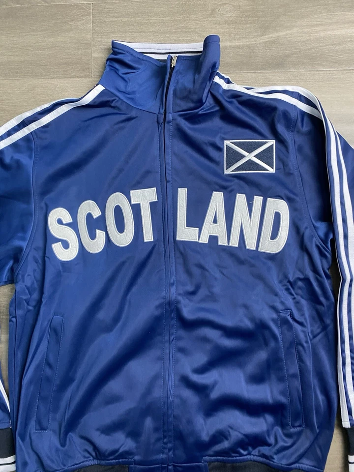 Chaqueta deportiva Ghast Blue ESCOCIA bordada deletreada bandera nacional para hombre pequeña Foto 4 de 4