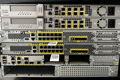 4x Cisco Security Appliances:  2x FPR-2100 (100GB SSD)  -s 2x ASA5555X Fire