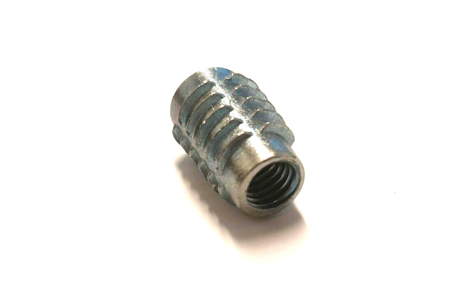 QTY 1000 Threaded Insert Wood Nut M8 (8mm) x 20mm Hex Thin Flange Zinc ...