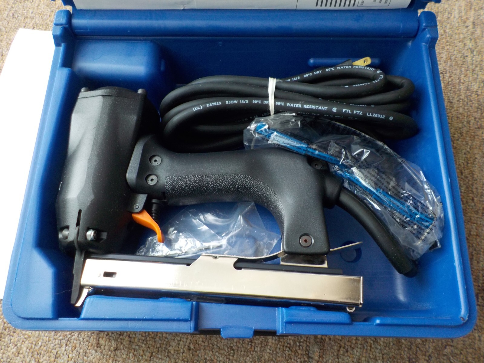 DuoFast CarpetPro ENC5418A Electric Carpet Tacker Stapler with Case