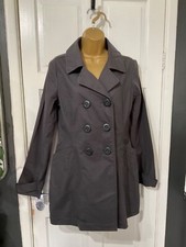 Ripcurl Size S See Measurements Dark Grey Coat Lightweight Double Breasted 