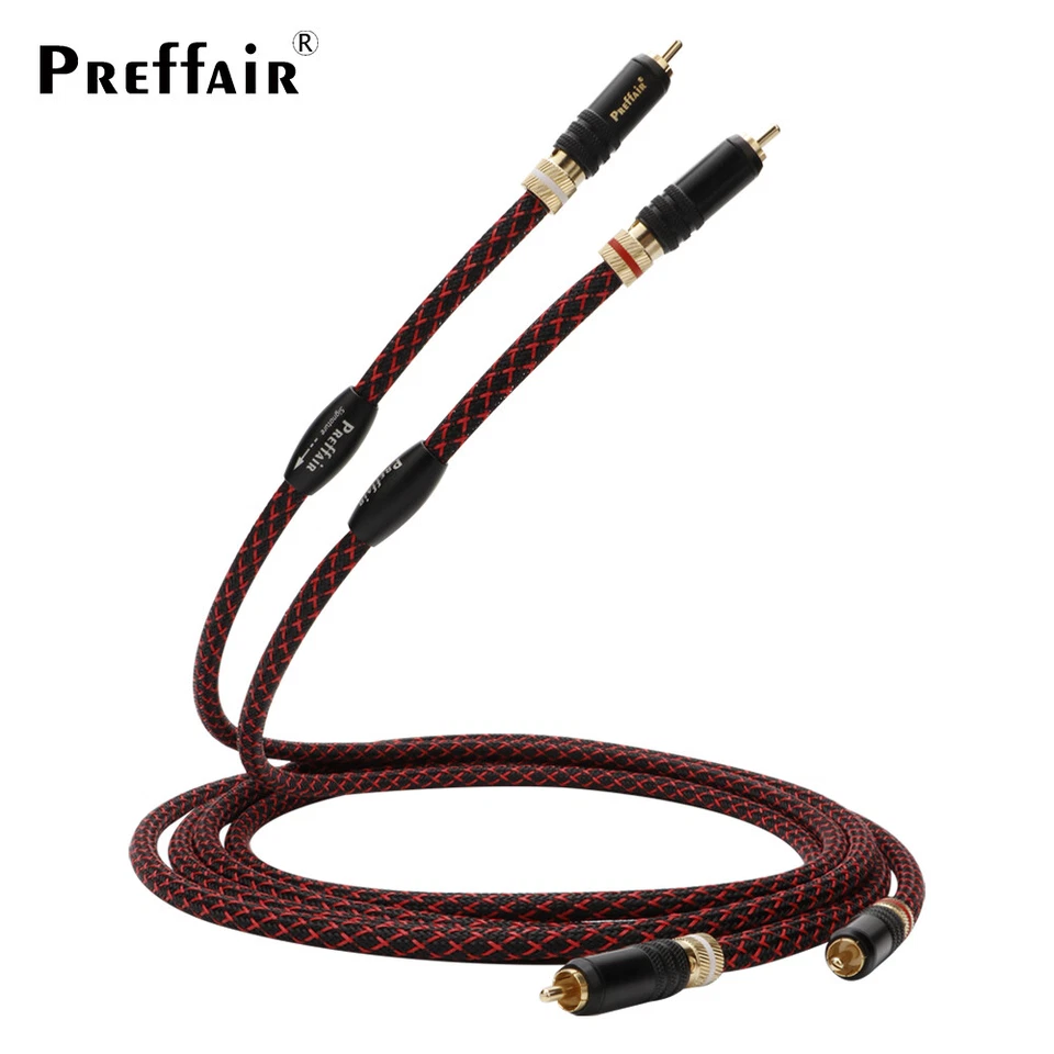 Pair Audiophile Hifi RCA Audio Cable Pure Copper RCA to RCA Interconnect Cord - Image 3 of 4