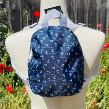 KENDALL + KYLIE Mini BACKPACK Bag Anchor Nautical Blue White Festival Purse Cute