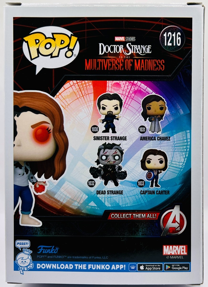 Elizabeth Olsen Signed Scarlet Witch Red Eyes Dr. Strange LE