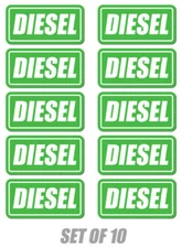 10x Diesel sticker decal tank fuel door vinyl weatherproof gas label oil truck