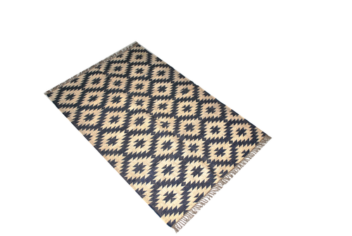 Rug Indian Kilim Jute Wool Area Rug Bedroom Turkish Rug Moroccan Hand Woven Rug - Picture 2 of 9
