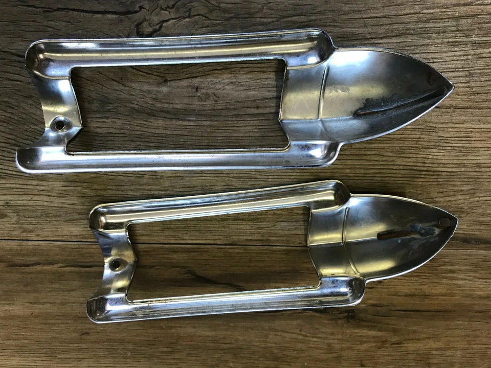 1946-1948 PLYMOUTH SPECIAL DELUXE NOS MOPAR JUEGO DE BISEL DE LUZ INTERMITENTE DELANTERA Foto 4 de 4