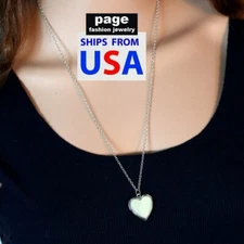 Magical Luminous Glow in the Dark 1" Heart Locket Pendant 23" Chain Necklace