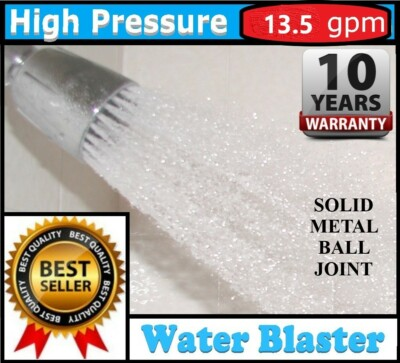 #ad High Flow *13.5 GPM* High Pressure Shower Head by WATER BLASTER * Soft Hi Flow $23.83