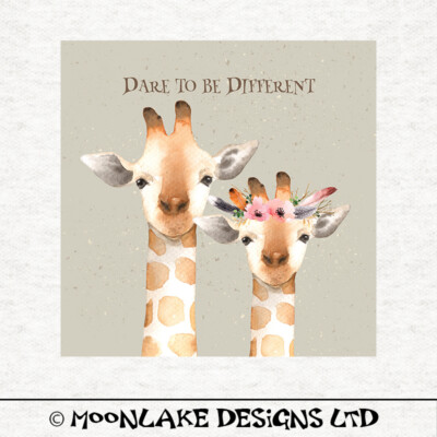 Fabric Jersey Panel Giraffe Animal Giraffe, Different- Fabric