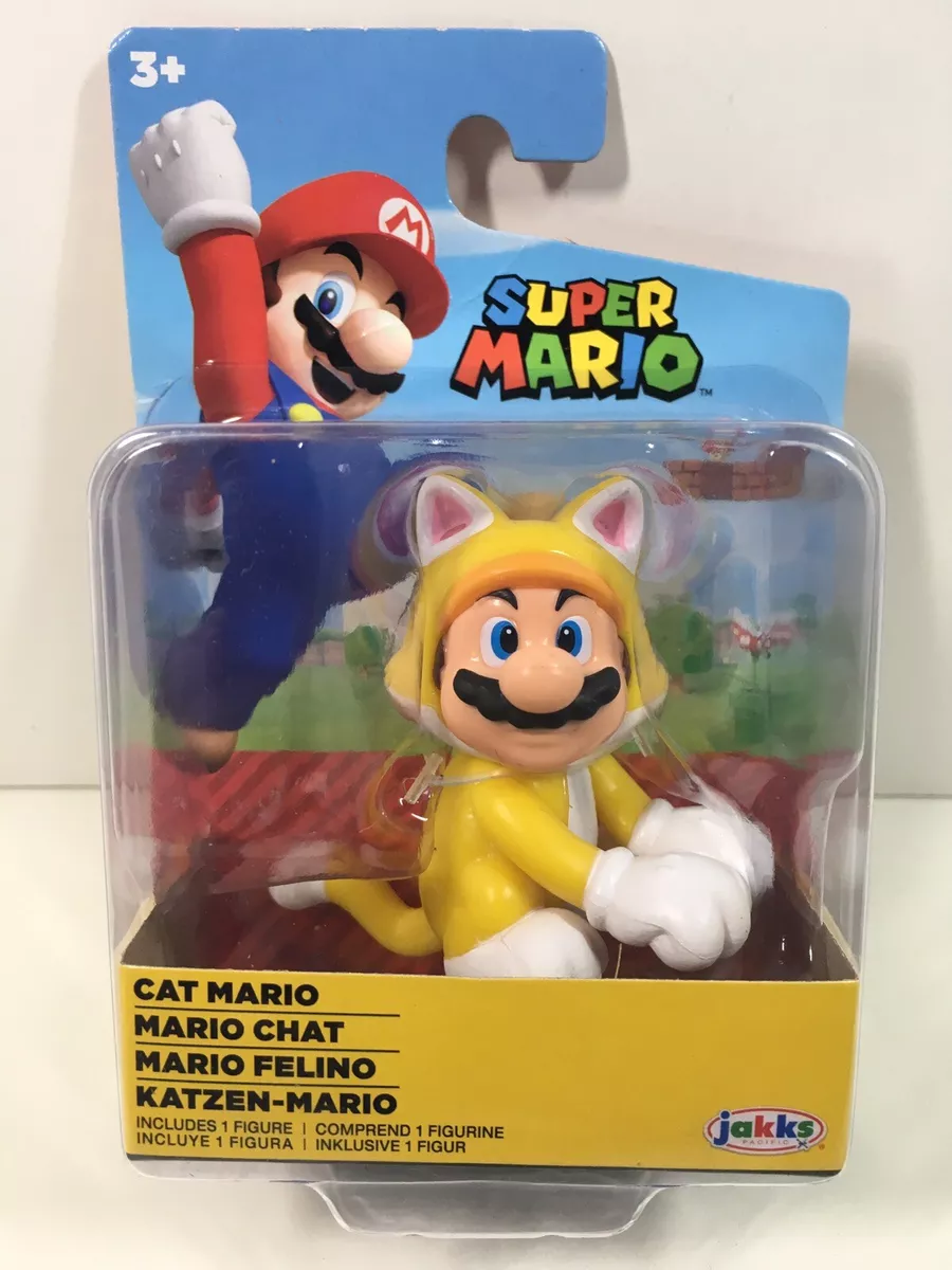  World of Nintendo 91424 2.5 Cat Mario Action Figure : Toys &  Games