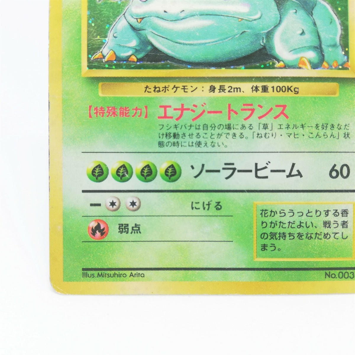 003 Venusaur Pokemon Card LV67 HP100 Old Back Nintendo Japan