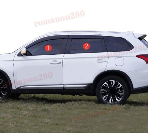 Para Mitsubishi Outlander 2016-2020 viseras de ventana protector solar ventilación deflectores - Imagen 2 de 9