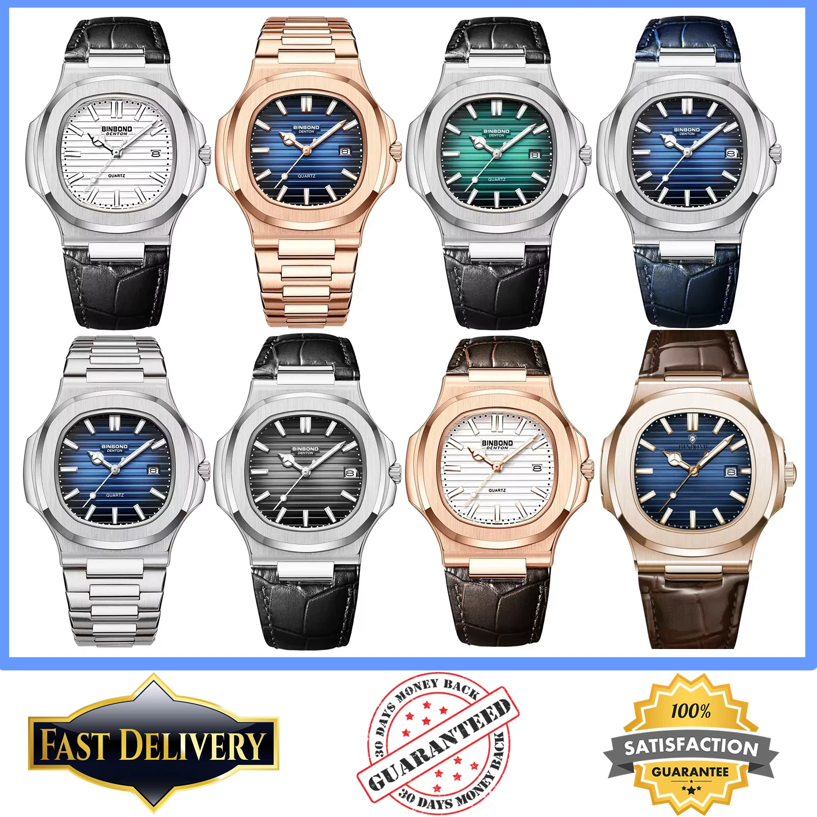 Casual Business Fashion Quartz Wristwatch Rose Gold Men's Luxury Automatic Watch