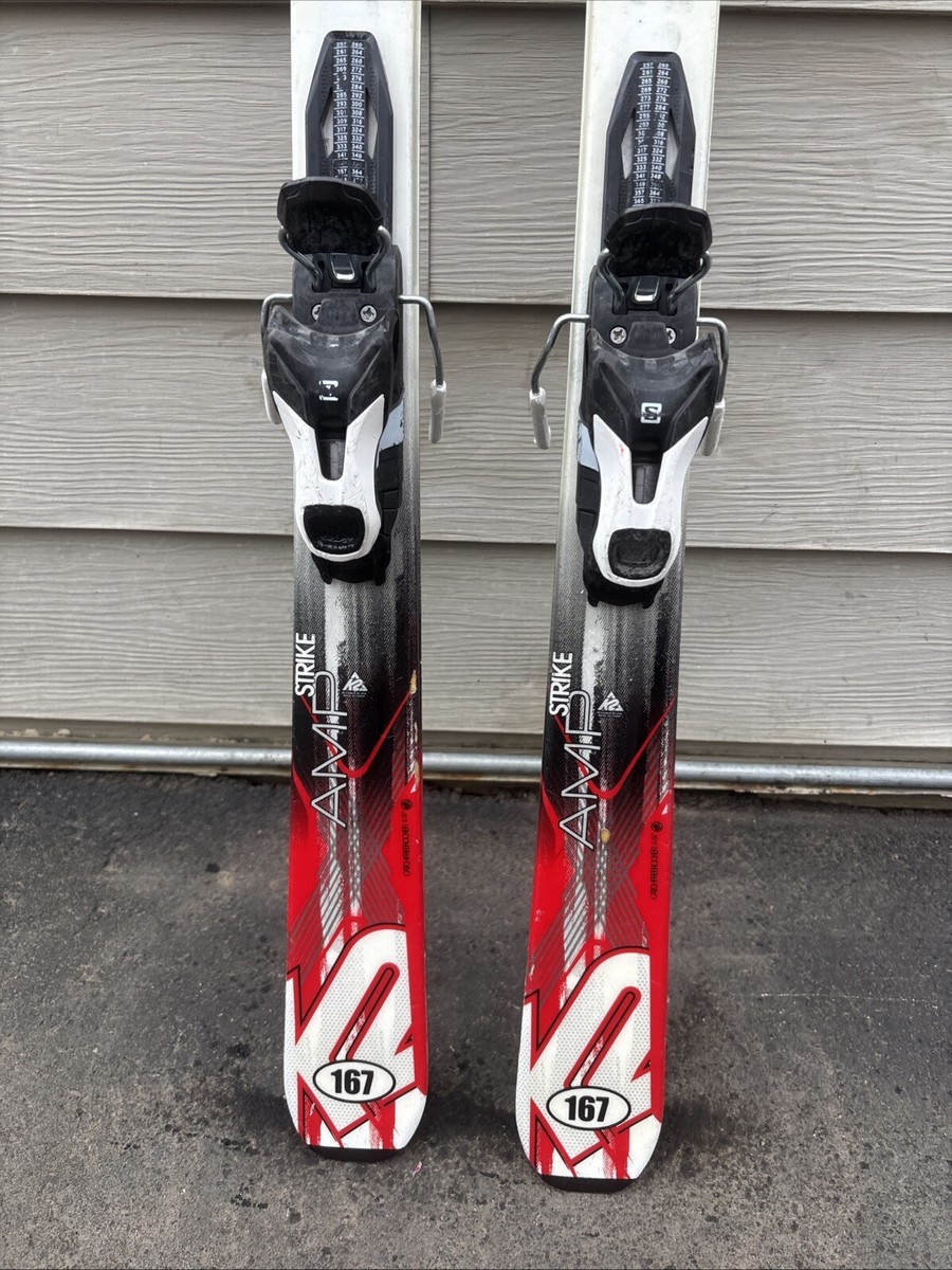 k2 amp strike ski specifications K2 Amp Strike Skis w/ Salomon Lithium 10 Bindings - GREAT CONDITION! ALL  SIZES!!