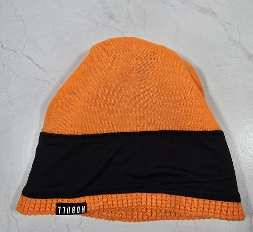 Nobull Waffle Knit Beanie Hat One Size Wool Blend Orange - Picture 6 of 7