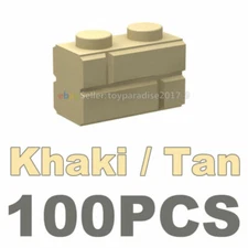 ️100x 1x2 LIGHT BLUISH GRAY Modified Masonry Profile Fit Bricks Wall 98283 Lot