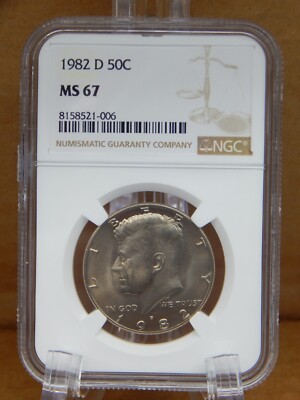 1982 D 50￠ KENNEDY HALF DOLLAR - NGC MS67 (BT370) | eBay