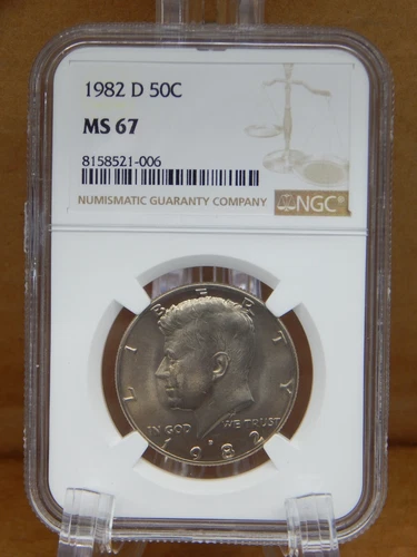 1982 D 50￠ KENNEDY HALF DOLLAR - NGC MS67 (BT370)