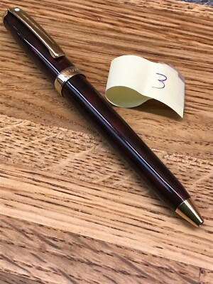 Sheaffer White Dot Ball Point Dark Brown Marbled W. Gold Trim Salesman s Sample