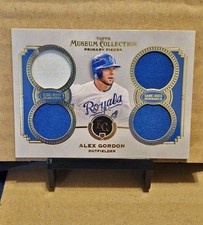 2013 Topps Museum Alex Gordon Quad Relic GOLD 25/25 BOOKEND SP Royals
